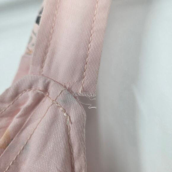 Anthropologie Akemi Kin 0 Adia Pink Floral Linen Blend wide Leg Jumpsuit Girly - Picture 4 of 8